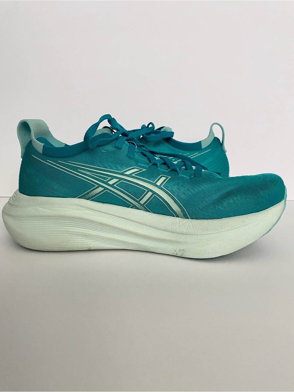Asics GEL-NIMBUS 27 Wave Teal/Illuminate Mint Sz 9 - Picture 7 of 14